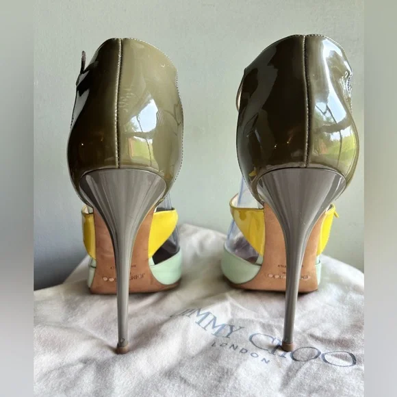 Jimmy Choo Kid Patent Typhoon Ankle Strap Pumps - Picture 5 of 9